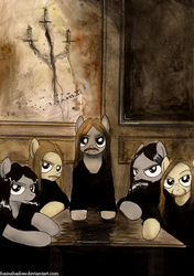 Size: 632x900 | Tagged: safe, artist:foxinshadow, band, metal, opeth, ponified