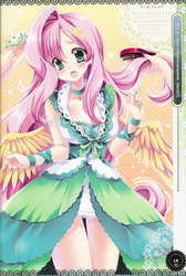 Size: 2024x3011 | Tagged: safe, artist:sakuranoruu, fluttershy, human, g4, green isn't your color, big breasts, blushing, breasts, busty fluttershy, clothes, dress, female, hairbrush, hairclip, humanized, nail polish, solo, tailed humanization, winged humanization
