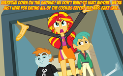 Size: 1280x796 | Tagged: safe, snails, snips, sunset shimmer, equestria girls, g4, cards against equestria girls