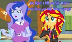 Size: 895x526 | Tagged: safe, edit, edited screencap, screencap, princess luna, sunset shimmer, vice principal luna, equestria girls, g4, cards against equestria girls