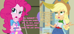 Size: 1280x590 | Tagged: safe, applejack, pinkie pie, equestria girls, g4, cards against equestria girls