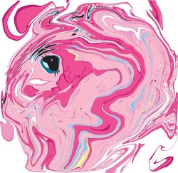 Size: 1233x1199 | Tagged: safe, pinkie pie, g4, abstract, distorted, distortion, wat
