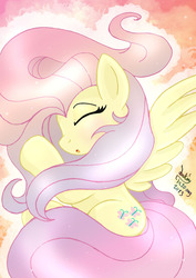 Size: 850x1200 | Tagged: safe, artist:joakaha, fluttershy, g4, female, sleeping, solo