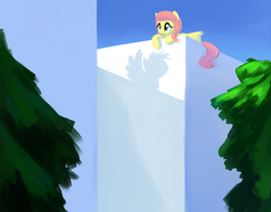 Size: 1400x1100 | Tagged: safe, artist:sokolas, fluttershy, rainbow dash, g4, rooftop, scenery, shadow