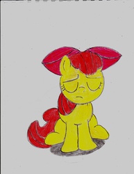 Size: 2549x3299 | Tagged: safe, artist:ced75, apple bloom, g4, female, solo, traditional art