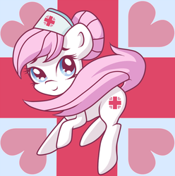 Size: 800x808 | Tagged: safe, artist:becka, artist:draw-til-season-4, nurse redheart, pony, g4, female, smiling, solo