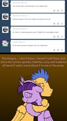 Size: 1000x1813 | Tagged: safe, flash sentry, twilight sparkle, alicorn, pony, g4, askdarktwiflash, female, hug, mare, sad, ship:flashlight, shipping, tumblr, twilight sparkle (alicorn)