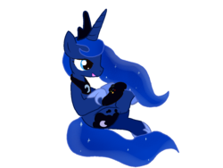 Size: 1024x768 | Tagged: safe, artist:spritebatso, princess luna, alicorn, pony, gamer luna, g4, female, mare, simple background, sitting, solo, transparent background, wingless