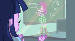 Size: 1016x558 | Tagged: safe, screencap, cheerilee, twilight sparkle, equestria girls, g4