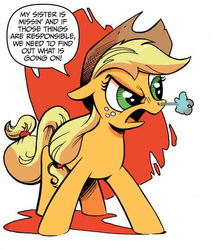 Size: 515x587 | Tagged: safe, artist:andy price, idw, official comic, applejack, g4, angry, female, solo