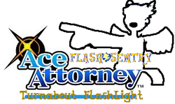 Size: 303x181 | Tagged: safe, artist:daimondstar07, flash sentry, g4, ace attorney, flash sentry ace attorney, logo