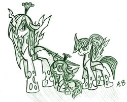 Size: 900x722 | Tagged: safe, artist:rossmaniteanzu, queen chrysalis, oc, changeling, changeling queen, g4, fanfic, female