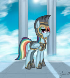 Size: 1668x1836 | Tagged: safe, artist:gamermac, commander hurricane, rainbow dash, g4, armor, female, helmet, solo