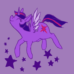 Size: 1000x1000 | Tagged: safe, artist:redmoonrogue, twilight sparkle, alicorn, pony, g4, eyes closed, female, mare, solo, twilight sparkle (alicorn)