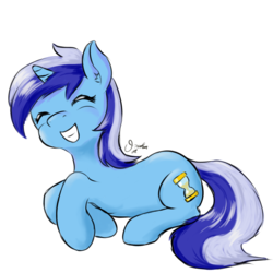 Size: 1000x1000 | Tagged: safe, artist:osakaoji, minuette, pony, unicorn, g4, cute, female, mare, simple background, smiling, solo, transparent background