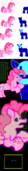 Size: 696x4196 | Tagged: safe, artist:captain_fruitslime, pinkie pie, g4, ascii, bhirsch3, comic, creepy, hey kids do you remember dos?, megazeux, ms paint, zzt