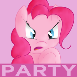 Size: 498x500 | Tagged: safe, artist:mokychan, pinkie pie, g4, female, party, solo