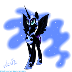 Size: 894x894 | Tagged: safe, artist:askometa, nightmare moon, g4, female, solo