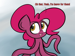 Size: 1280x960 | Tagged: safe, artist:albinon, pinkie pie, monster pony, octopony, octopus, original species, g4, ask-albino-pie, female, octo pie, solo