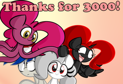 Size: 1000x680 | Tagged: safe, artist:albinon, pinkie pie, oc, g4, ask-albino-pie