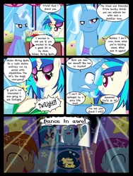 Size: 2400x3200 | Tagged: safe, artist:gatesmccloud, dj pon-3, trixie, vinyl scratch, g4, comic