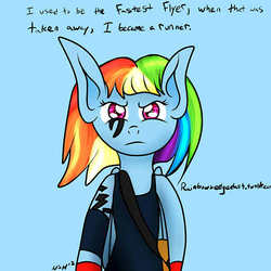 Size: 500x500 | Tagged: safe, artist:novaspark, rainbow dash, g4, crossover, female, mirror's edge, solo, tumblr