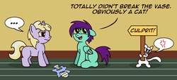 Size: 1965x898 | Tagged: safe, artist:gogglesparks, dinky hooves, oc, cat, g4