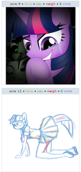 Size: 262x556 | Tagged: safe, twilight sparkle, g4, exploitable meme, juxtaposition, juxtaposition win