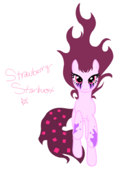 Size: 769x1038 | Tagged: dead source, safe, artist:polarshockka, oc, oc only, oc:strawberry starburst, original species, candytail