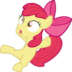Size: 5000x4978 | Tagged: safe, artist:fabulouspony, apple bloom, earth pony, pony, g4, the show stoppers, absurd resolution, bipedal, female, simple background, solo, transparent background, vector