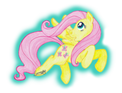 Size: 900x684 | Tagged: safe, artist:sandy--apples, fluttershy, g4, female, solo, traditional art