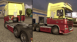 Size: 931x512 | Tagged: safe, artist:darkfoxx, derpy hooves, pegasus, pony, g4, daf, daf xf105, euro truck simulator 2, female, game screencap, mare, solo, truck, video game