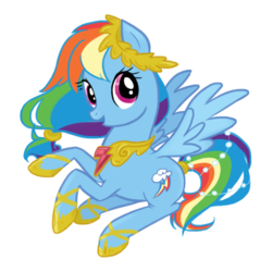 Size: 900x900 | Tagged: safe, artist:vocaotaku, rainbow dash, pegasus, pony, g4, alternate hairstyle, element of loyalty, elements of harmony, female, mare, simple background, solo, transparent background