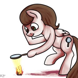 Size: 1024x1024 | Tagged: safe, artist:yukomaussi, oc, oc only, ant, insect, pegasus, pony, burning, fire, magnifying glass, sadism, solo