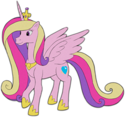 Size: 1428x1334 | Tagged: safe, artist:colossalstinker, princess cadance, alicorn, pony, g4, female, mare, simple background, solo, transparent background