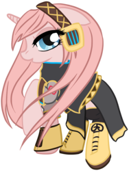 Size: 723x960 | Tagged: safe, artist:potates-chan, pony, clothes, megurine luka, ponified, solo, vocaloid