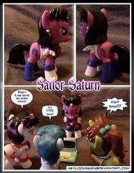 Size: 5100x6600 | Tagged: safe, artist:heylookasign, twilight sparkle, g4, absurd resolution, brushable, customized toy, irl, photo, sailor moon (series), sailor saturn, toy