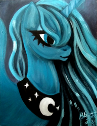 Size: 960x1248 | Tagged: safe, artist:php174, princess luna, g4, female, solo, traditional art