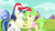Size: 1280x720 | Tagged: safe, artist:dtkraus, edit, chickadee, ms. peachbottom, shining armor, monster pony, octopony, original species, g4, bedroom eyes, eye contact, flirting, frown, goddammit kraus, grin, i've seen enough hentai to know where this is going, ship:shiningbottom, smiling, tentacles, wat, wide eyes