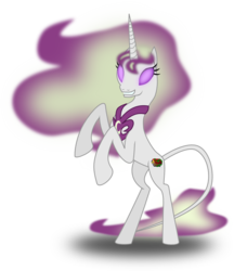 Size: 886x1026 | Tagged: safe, artist:vinylbecks, oc, oc only, classical unicorn, horn, leonine tail, nightmare, nightmarified, simple background, solo, transparent background, vector