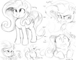 Size: 1000x789 | Tagged: safe, artist:sirmasterdufel, fluttershy, pegasus, pony, g4, angry, butt, drugs, fattershy, flutterbutt, impossibly large butt, joint, marijuana, monochrome, plot, scared, sketch