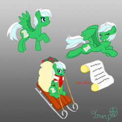 Size: 894x894 | Tagged: safe, artist:envyxthexpalmxtree, oc, oc only, pegasus, pony, christmas, sleigh