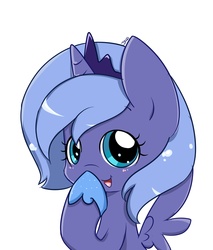 Size: 1700x2000 | Tagged: safe, artist:mrsremi, princess luna, g4, blushing, female, filly, simple background, solo, woona