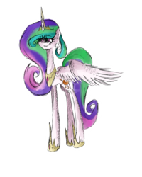 Size: 3212x4009 | Tagged: safe, artist:nihhal, princess celestia, alicorn, pony, g4, female, mare, simple background, solo, transparent background