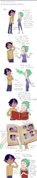 Size: 800x3824 | Tagged: safe, artist:demdoodles, spike, twilight sparkle, g4, ask, baby, barb, comic, dark skin, dem r63 asks, dialogue, dusk shine, humanized, photo, picture, rule 63, time