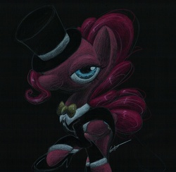 Size: 840x820 | Tagged: safe, artist:getchanoodlewet, pinkie pie, g4, clothes, female, hat, solo, traditional art