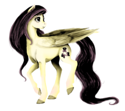 Size: 2700x2400 | Tagged: safe, artist:blondiegurl1129, fluttershy, pegasus, pony, g4, female, looking up, solo