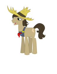 Size: 612x792 | Tagged: safe, artist:cobaltwinterborn, stinkin' rich, earth pony, pony, g4, hat, male, simple background, solo, stallion, straw hat, svg, transparent background, vector