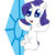 Size: 894x894 | Tagged: safe, artist:softkityonfire, rarity, g4, chest fluff, female, filly, filly rarity, solo, younger