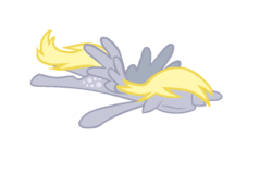 Size: 961x657 | Tagged: safe, artist:rainbow-lizzard, derpy hooves, pegasus, pony, g4, faceplant, female, flop, floppy ears, mare, prone, solo, spread wings